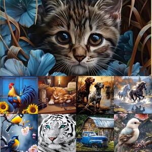 One Paint By Number Kit, Barn Truck Adults, minimum size is 16” x 20” No Frame